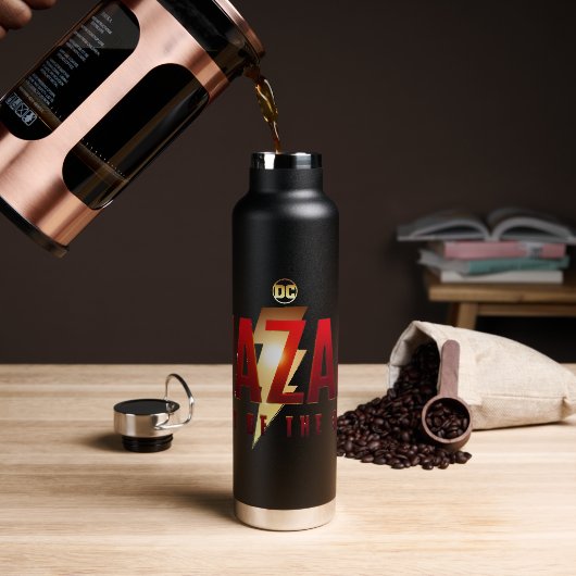 シャザム！神々の怒り | Fury of the Godsロゴ ウォーターボトル (コーヒー)