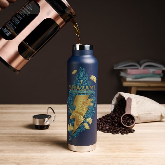 シャザム！神々の怒り | Realm of the Gods Logo ウォーターボトル (コーヒー)