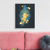 シャザム！神々の怒り | Realm of the Gods Logo キャンバスプリント (インサイチュ (リビング))