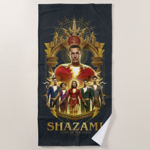 シャザム!神々の怒り SHAZAMilyフレ華美ーム ビーチタオル