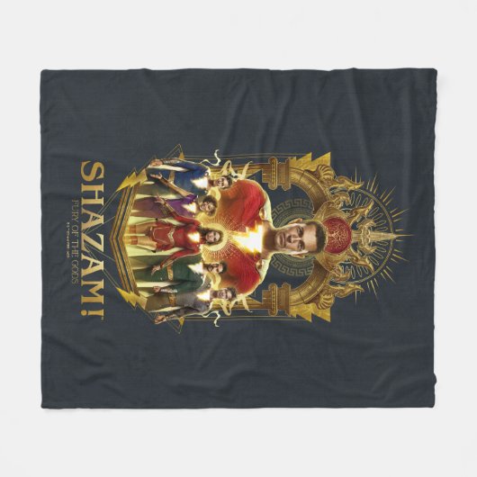 シャザム!神々の怒り | SHAZAMilyフレ華美ーム フリースブランケット (正面(横))