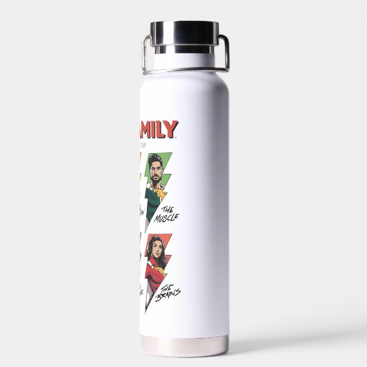 シャザム！神々の怒り | SHAZAMily漫画ボルト ウォーターボトル (背面)