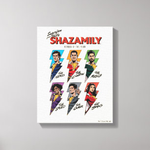 シャザム!神々の怒り SHAZAMily漫画ボルト キャンバスプリント