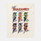 シャザム！神々の怒り | SHAZAMily漫画ボルト フリースブランケット (正面)