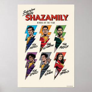 シャザム!神々の怒り SHAZAMily漫画ボルト ポスター