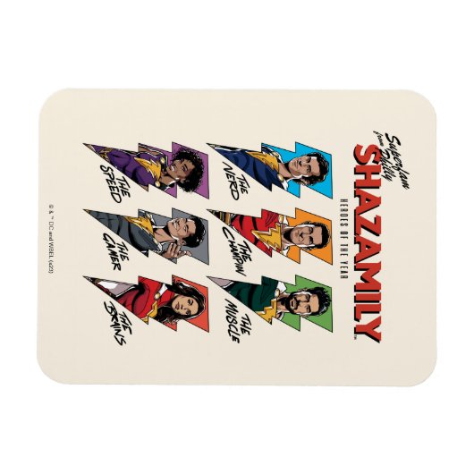 シャザム!神々の怒り | SHAZAMily漫画ボルト マグネット (横)