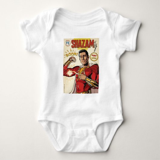 シャザム！神々の怒り | SHAZAMily漫画表紙 ベビーボディスーツ (正面)