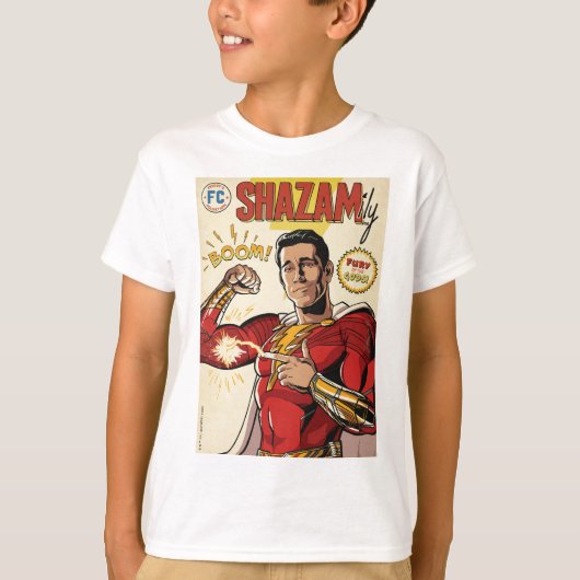 シャザム！神々の怒り | SHAZAMily漫画表紙 Tシャツ (正面)