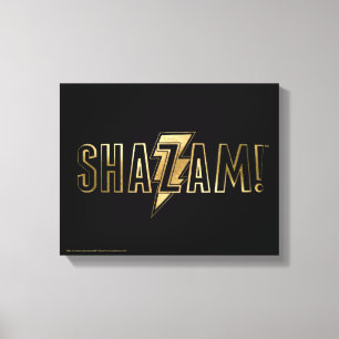 シャザム! 金ゴールドロゴ キャンバスプリント