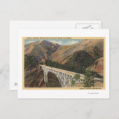 シャスタの上の太平洋ハイウェイ橋のビュー ポストカード (正面/裏面)