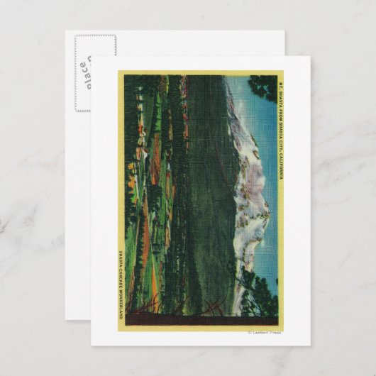 シャスタシティシャスタCAからシャスタビュー ポストカード (正面/裏面)