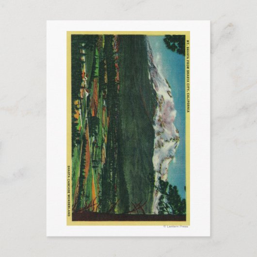 シャスタシティシャスタCAからシャスタビュー ポストカード (正面)