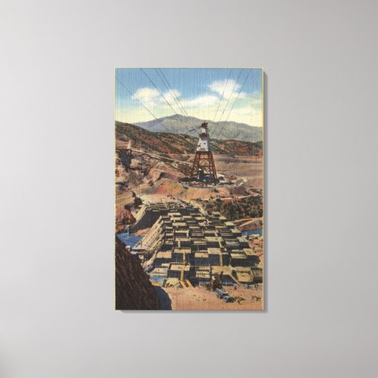 シャスタダムの景色 キャンバスプリント (正面)
