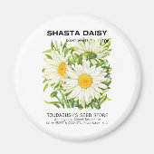 シャスタデイジーのヴィンテージ種子パケットアート マグネット (正面)