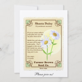 シャスタデイジーの種のパケット 招待状