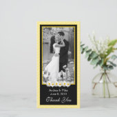 シャスタデイジーイエローブラック結婚ズ・サンキュー サンキューカード (スタンド正面)