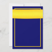 シャスタデイジーイエローリボンネイビー結婚式招待状 招待状 (裏面)