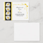 シャスタデイジーウェディングレセプションカード エンクロージャーカード (正面/裏面)