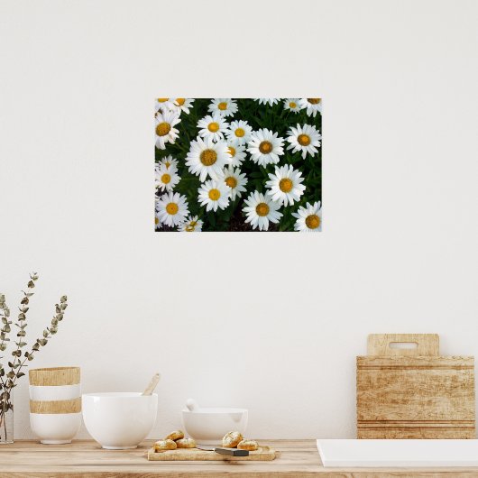 シャスタデイジーサマーポスター ポスター (キッチン)