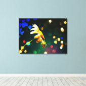 シャスタデイジースパークルキャンバスプリント キャンバスプリント (インサイチュ (ウッドフロア))