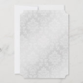 シャスタデイジーネイビーブルーリボン結婚式招待状 招待状 (裏面)