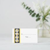 シャスタデイジーブラック金ゴールド結婚ズ座席表 プレイスカード (スタンド正面)