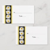 シャスタデイジーブラック金ゴールド結婚ズ座席表 プレイスカード (正面/裏面)