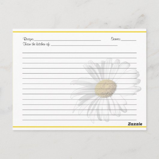 シャスタデイジーレシピカード ポストカード (裏面)