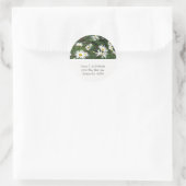 シャスタデイジー住所ステッカー ラウンドシール (バッグ)