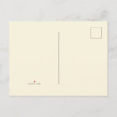 シャスタデイジー水玉模様ウェディング日付を保存 案内ポストカード (裏面)