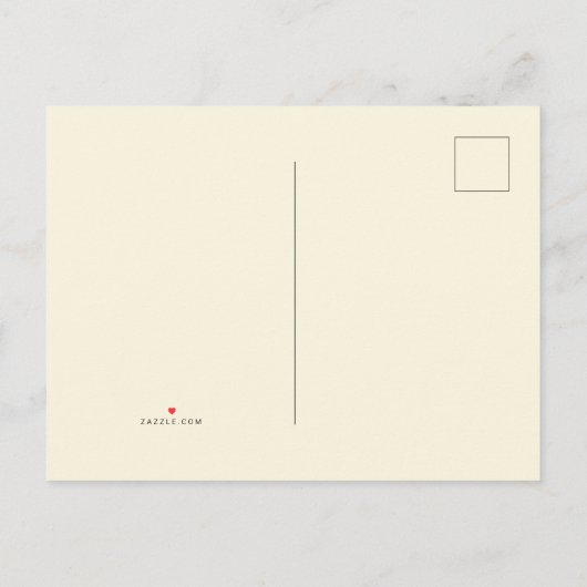 シャスタデイジー水玉模様ウェディング日付を保存 案内ポストカード (裏面)