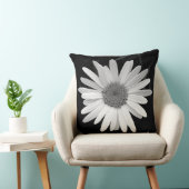 シャスタデイジー01 – 白黒 クッション (椅子)