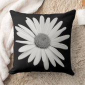シャスタデイジー02 – 白黒 クッション (ブランケット)