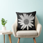 シャスタデイジー03 – 白黒 クッション (椅子)