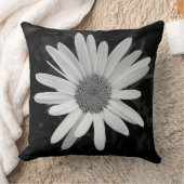 シャスタデイジー03 – 白黒 クッション (ブランケット)