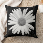 シャスタデイジー04 – 白黒 クッション (ブランケット)