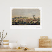 シャスタパノラママップ – 1856 ポスター (キッチン)