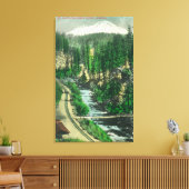 シャスタリトリートからのシャスタマウンテンシャスタトリートの眺め キャンバスプリント (インサイチュ (リビング))