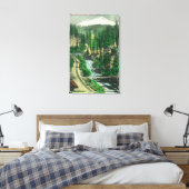 シャスタリトリートからのシャスタマウンテンシャスタトリートの眺め キャンバスプリント (インサイチュ (寝室))