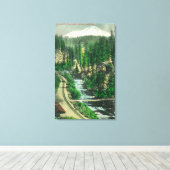 シャスタリトリートからのシャスタマウンテンシャスタトリートの眺め キャンバスプリント (インサイチュ (ウッドフロア))