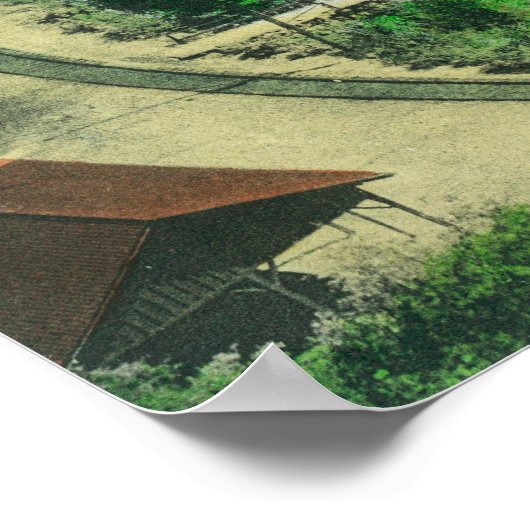 シャスタリトリートからのシャスタマウンテンシャスタトリートの眺め ポスター (角)