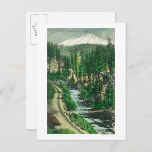 シャスタリトリートからのシャスタマウンテンシャスタトリートの眺め ポストカード (正面/裏面)