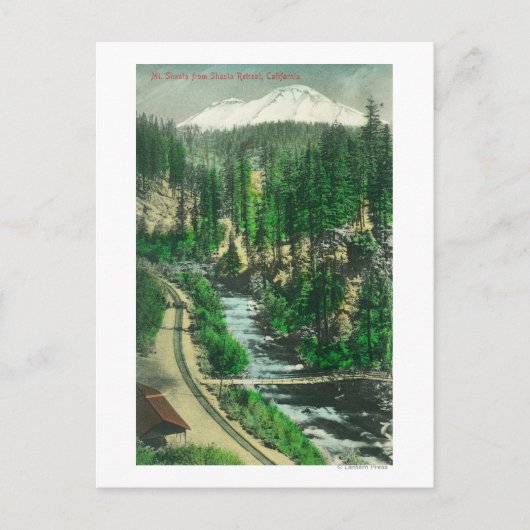 シャスタリトリートからのシャスタマウンテンシャスタトリートの眺め ポストカード (正面)