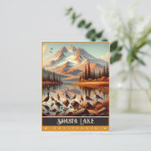 シャスタレイク，カリフォルニア |ヴィンテージ絵画ー ポストカード (スタンド正面)