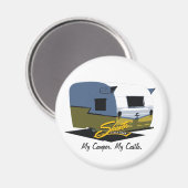 シャスタヴィンテージキャンパー – 黄 マグネット (正面/裏面)