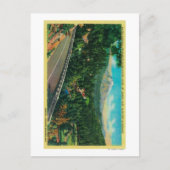 シャスタ山を離れた太平洋高速道路 ポストカード (正面)