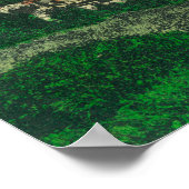 シャスタ山麓の雑草駅の空中眺め ポスター (角)