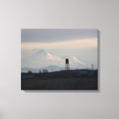 シャスタ山　雪上の夕陽３ キャンバスプリント (正面)