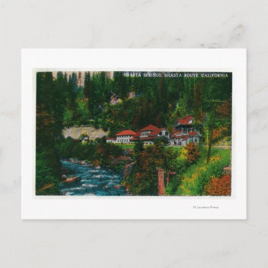 シャスタ春ズオンザシャスタルートシャスタ， CA ポストカード (正面)