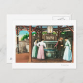 シャスタ水飲み噴水シーン ポストカード (正面/裏面)